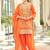 Ethnic Motifs Embroidered Round Neck Thread Work Kurta With Patiala & Dupatta