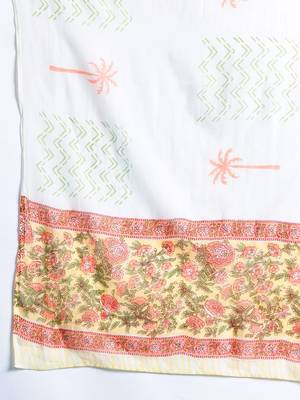 Floral Printed Pure Cotton Kurta with Salwar & With Dupatta 4