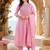Women Panelled Mirror Work Pure Cotton Kurta with Trousers & With Dupatta