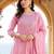 Women Panelled Mirror Work Pure Cotton Kurta with Trousers & With Dupatta