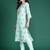 Floral Embroidered Thread Work Linen Kurta with Trousers & With Dupatta