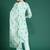 Floral Embroidered Thread Work Linen Kurta with Trousers & With Dupatta