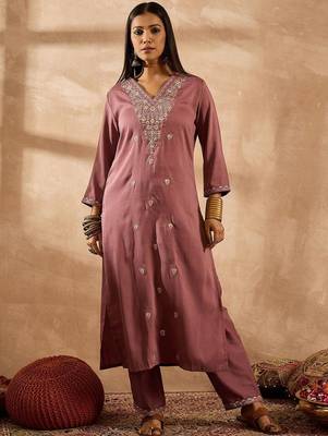 Women Ethnic Motifs Embroidered Regular Sequinned Kurta with Trousers & With Dupatta 4