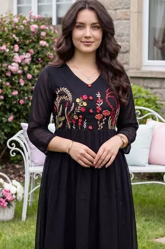 Women Ethnic Motifs Embroidered Empire Thread Work Pure Cotton Kurta with Trousers & With Dupatta