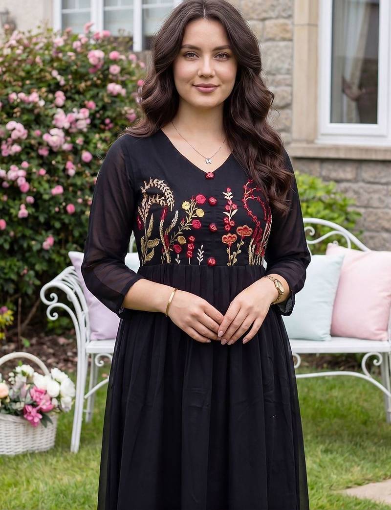 Women Ethnic Motifs Embroidered Empire Thread Work Pure Cotton Kurta with Trousers & With Dupatta