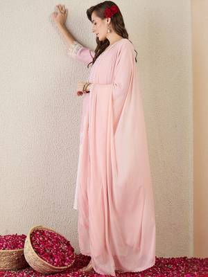 Women Floral Printed Linen Kurta with Trousers & Dupatta 3