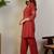 Women Floral Embroidered Regular Thread Work Pure Cotton Kurti with Trousers