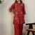 Women Floral Embroidered Regular Thread Work Pure Cotton Kurti with Trousers