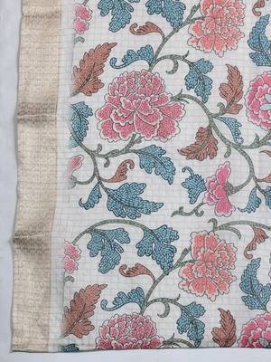 Women Floral Embroidered Thread Work Kurta With Trousers & Dupatta 5