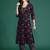 Floral Printed Beads & Stones Pure Cotton Kurta with Trousers