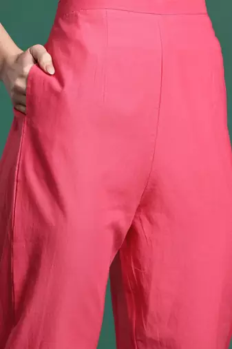 Ethnic Motifs Printed Pure Cotton Kurta with Trousers & Dupatta