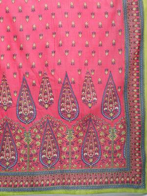 Ethnic Motifs Printed Pure Cotton Kurta with Trousers & Dupatta 4