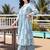 Women Floral Printed Empire Thread Work Pure Cotton Kurta with Palazzos