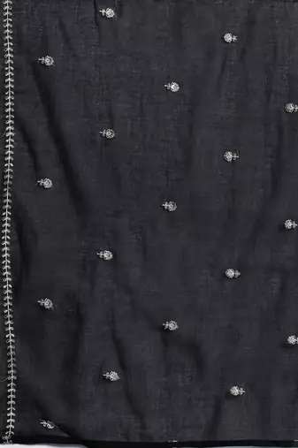 Floral Embroidered Pure Cotton Kurta with Trousers & Dupatta