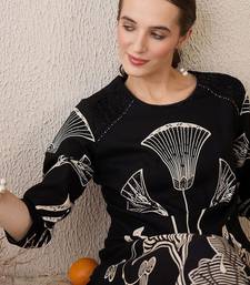Ethnic Motifs Printed Round Neck Sequinned Straight Kurta With Palazzos
