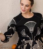 Ethnic Motifs Printed Round Neck Sequinned Straight Kurta With Palazzos