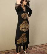 Women Ethnic Motifs Printed Regular Sequinned Kurta with Palazzos