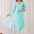 Floral Yoke Design Liva Straight Kurta With Trousers & Dupatta