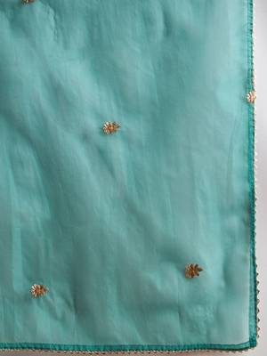 Women Ethnic Motifs Embroidered Regular Thread Work Kurta with Trousers & With Dupatta 4