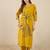 Floral Embroidered Round Neck Thread Work Pure Cotton Straight Kurta & Trousers