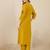 Floral Embroidered Round Neck Thread Work Pure Cotton Straight Kurta & Trousers