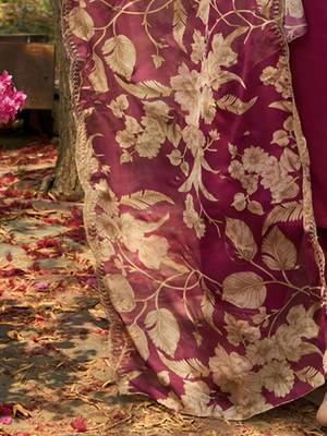 Ethnic Motifs Embroidered V-Neck Thread Work Straight Kurta with Salwar & Dupatta 3
