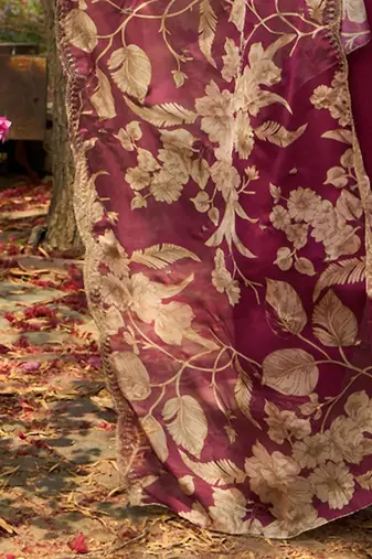 Ethnic Motifs Embroidered V-Neck Thread Work Straight Kurta with Salwar & Dupatta