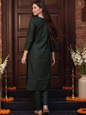 Women Ethnic Motifs Embroidered Regular Kurta with Trousers & With Dupatta 6