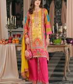 Women Ethnic Motifs Printed Regular Mirror Work Kurta with Palazzos & With Dupatta