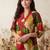Women Printed Pleated Pure Cotton Kurta with Trousers