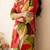 Women Printed Pleated Pure Cotton Kurta with Trousers