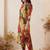 Women Printed Pleated Pure Cotton Kurta with Trousers
