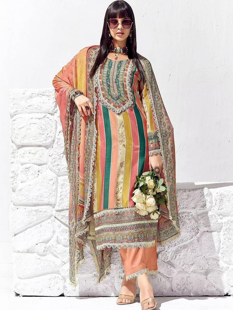 Women Ethnic Motifs Printed Regular Kurta with Trousers & With Dupatta