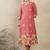 Floral Printed Round Neck Sequinned Pure Cotton Kurta With Trousers