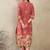 Floral Printed Round Neck Sequinned Pure Cotton Kurta With Trousers