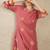 Floral Printed Round Neck Sequinned Pure Cotton Kurta With Trousers