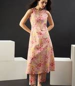 Women Floral Printed Regular Pure Cotton Kurta with Trousers