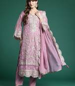 Ethnic Motifs Embroidered Sequinned Kurta With Trousers & Dupatta