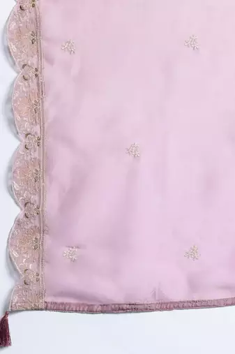 Ethnic Motifs Embroidered Sequinned Kurta With Trousers & Dupatta