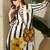 Women Striped Cotton A-Line Kurta with Trouser