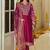 Ethnic Motifs Yoke Design Notch Neck Thread Work Kurta & Trousers With Dupatta