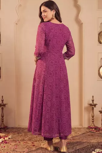 Women Ethnic Motifs Printed Regular Thread Work Kurta with Trousers & With Dupatta