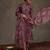 Floral Embroidered Thread Work Chanderi Cotton Kurta with Trousers & Dupatta