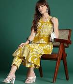 Tribal Printed Pure Cotton Fusion Kurta with Trousers