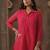 Women Ethnic Motifs Printed Shirt CollarKurta With Trousers Kurta Sets