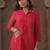 Women Ethnic Motifs Printed Shirt CollarKurta With Trousers Kurta Sets