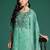 Floral Printed Thread Work Chanderi Silk Kurta with Trousers & Dupatta