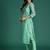 Floral Printed Thread Work Chanderi Silk Kurta with Trousers & Dupatta