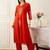 Floral Printed Thread Work Pure Cotton Kurta With Palazzos