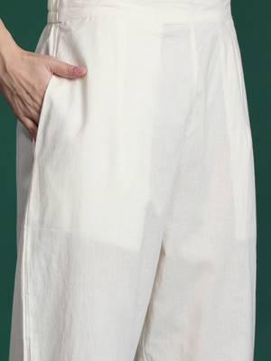 Floral Printed Regular Pure Cotton Kurta with Trousers 3